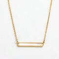 Fenny 18K Gold Plated Fast Delivary Dainty Shell Bar Pendant Necklace Trendy for Women Stainless Steel Jewelry Wholesale