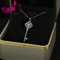 Cadermay Jewelry Hot Sale Style S925 Silver Moisaanite Diamond Key Pendant Necklace for Ladies