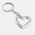 Premium Creative for Love Keychain Fashion Metal Personalized Hollow Heart with Silk Screen Printing Gift