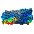 Custom Durable Waterproof Eco-Friendly Self Adhesive Holographic Laminated Screen Printed Outdoor Car Logo Vinyl Die Cut Sticker