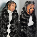 Custom All Size 13*4 Body Wave Human Hair 180% Density Brazilian Virgin Hair Transparent Lace Front Wig for Women