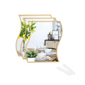 Jinn Home Modern 3 PCS Wall Mirror Set Gold Black Decorative Bathroom Glass Mirrors Christmas Style Plastic Box Packing