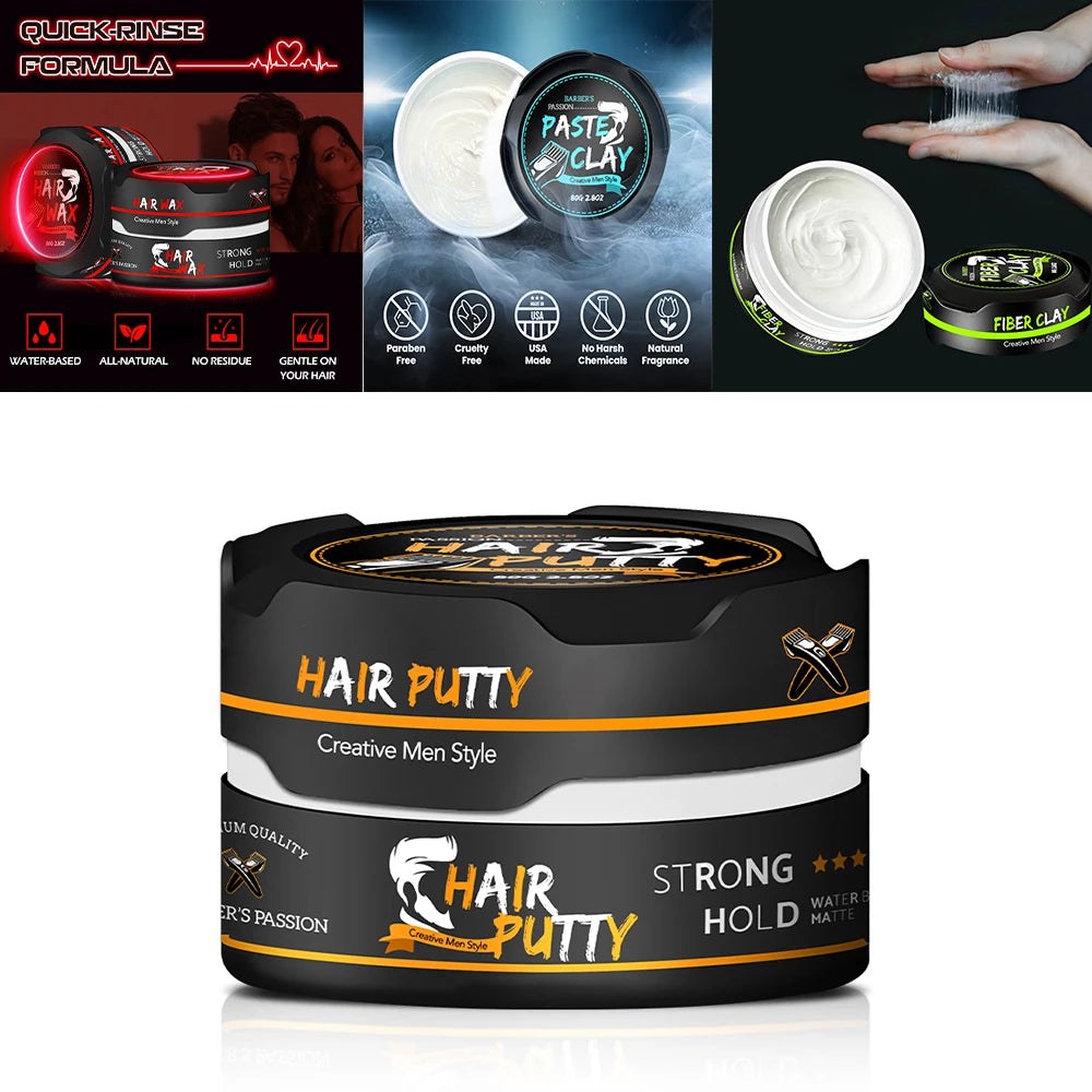 Mass Production Capabilities International Leading Dimensional Texture Hair Putty Mud Men Styling