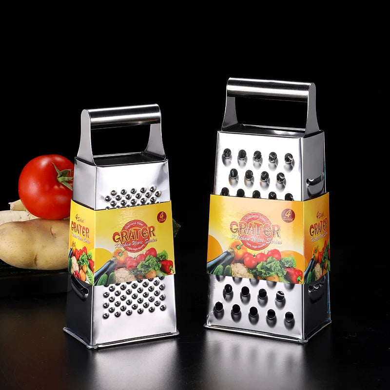 Multi-Functional Stainless Steel Vegetable Cutter Four-Sided Scraper Wire with Two-Tone Handle Grater Cutting Vegetable Potato