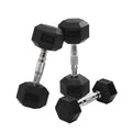 Men Body Building Fitness Equipment Rubber Hex Dumbbell Cast Iron Fitness Eqexercise Fitness Bikebber Dumbell/rubber Black Color