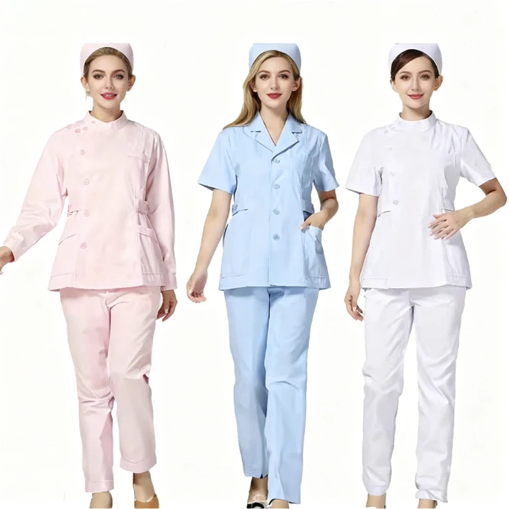 Top Rated Outstanding Durability Custom Stylish Short Sleeve Women Fig Scrubs Nurse Uniforms Sets