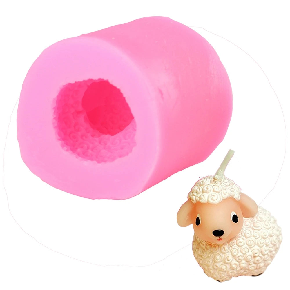 B-3013 Food Grade Silicone Mold 3D Handmade Sheep Design Soap Mold Silicone Candle Mold DIY Handmade Candle Mould
