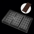 Chocolate Bar PC Mould DIY Handmade Hard Plastic Candy Molds Pastry Tools Clear Polycarbonate Chocolate Mould