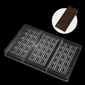 Chocolate Bar PC Mould DIY Handmade Hard Plastic Candy Molds Pastry Tools Clear Polycarbonate Chocolate Mould