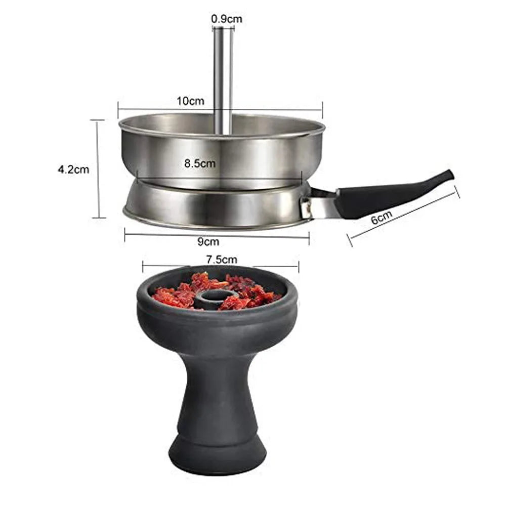 2024 Hot Sale Stainless Steel Hookah Accessories 11.2cm Bowl Diameter Bowl With Charcoal Holder