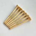 100% Natural Biodegradable Bamboo Wooden Golf Tees Custom Logo Print 70/83mm Size Bulk Packed