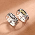 Vintage Thai Silver Exquisite Rose Pixiu Ring Men's and Women's Jewelry Feng Shui Amulet Wealth Ring Lucky Open Adjustable Ring