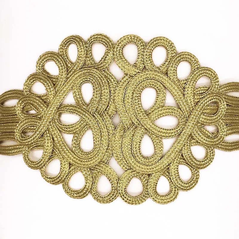 Diy Decorative Handmade Braided Ribbon Patch Coat Cheongsam Crochet Trimming Ornaments Belt Embellishent Sewing Applique Patch