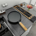 Factory Wholesale Pre-Seasoned Cast Iron Skillet Kitchen Cookware Nonstick Wooden Handle
