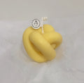 Handmade Beeswax Yarn Ball Knotted Scented Candle Soy Wax Core-Abstract Smokeless Home Decor for Valentine's Day Wedding