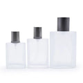 Luxury Recyclable Refillable Transparent Frosted Glass Perfume Bottle Mist 30ml 50ml 100ml with Pump Spray Cap Carton