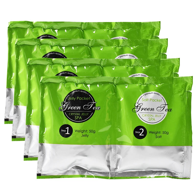 Wholesale Vegan Pedicure Foot Soak with Green Tea Jelly and Hyaluronic Acid Powder Eco-Friendly Ingredients