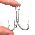 DORISEA ST66 High Carbon Steel Black White Nickel Treble Hook 5X Strong for Sea Fishing Catfish Cod Bass Trout Shark Pike