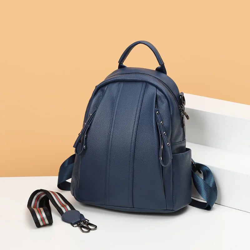 WESTAL Genuine Leather Backpack Large Capacity Backpack School Bags for Women Girl Teenager School Bags Backpack