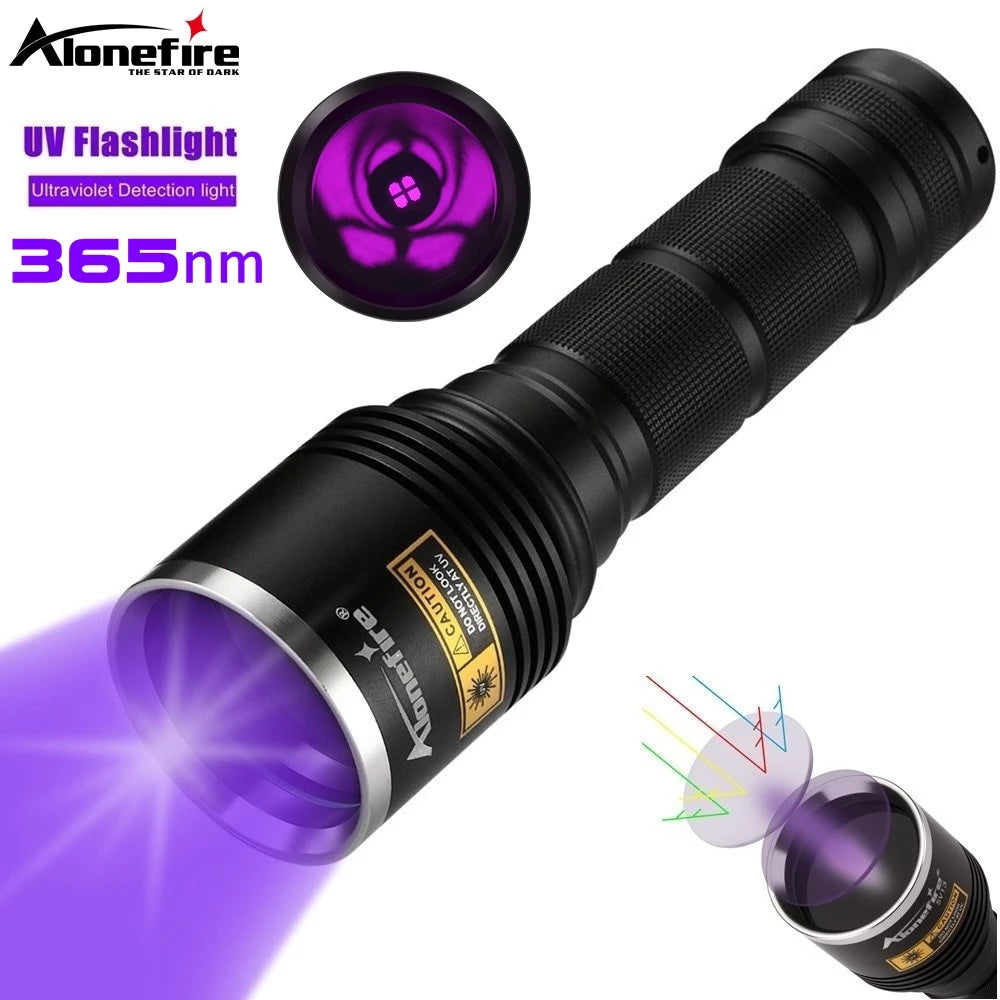 Alonefire SV13 High Power 15W Led UV Flashlight 365nm Ultra Violet Torch Black Light Cat Tinea Money Leakage Scorpion Detector