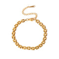 INS 18k Gold Plated Stainless Steel Jewelry Party Gift Geometric Wide Belt Bracelet for Girls