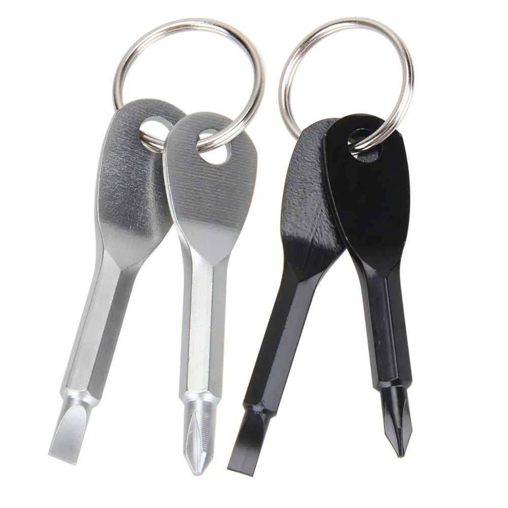 Zhixin Mini Screwdriver Set Key Chain Pocket Screwdriver With Keychain Portable Keys Ring Cross and Slot Type