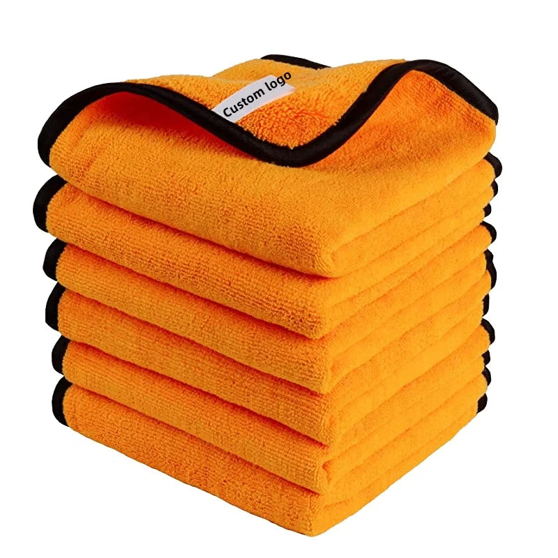 Microfiber Car Wash Towel Car Drying Towel Custom Logo Microfiber  Customized 300gsm-350gsm-400gsm 40*40cm Car Towel