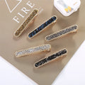 Wholesale Custom Women Korean Fashion Hair Accessories Hairpin Elegant Rectangle Crystal Hair Clips for Girls