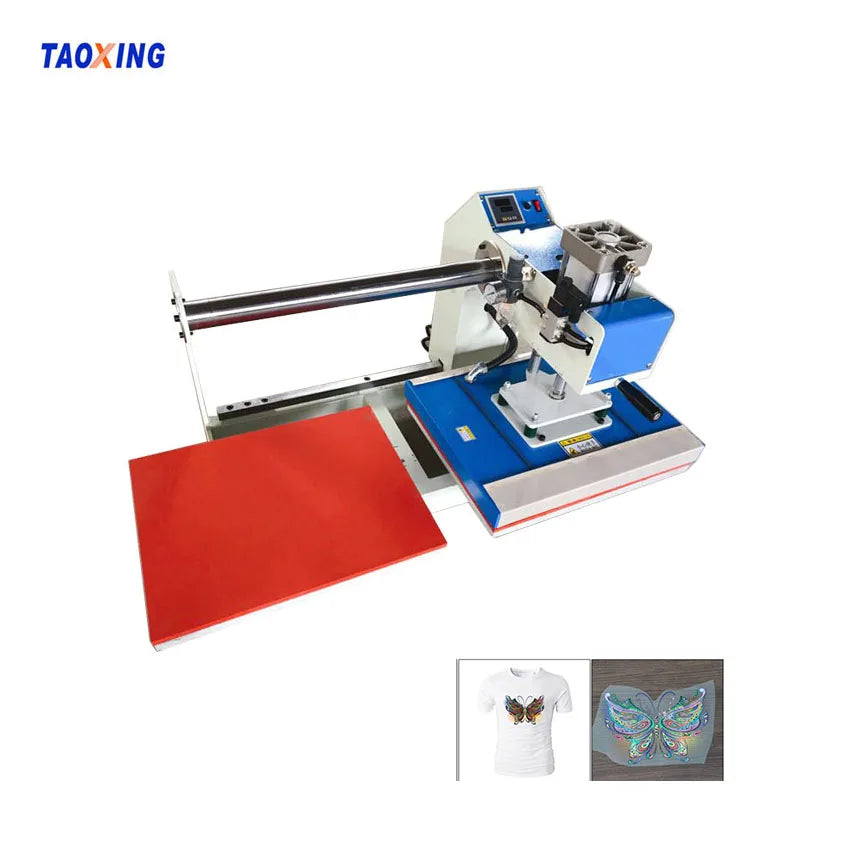 2 Station Semi-Automatic Pneumatic Heat Press Printing Machine New Condition for T-shirt Printing