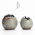 Japanese Style Coarse Pottery Tea Pot Porcelain Kung Fu Tea Caddy sealed Cans Large and Small Tieguanyin Pu'er Tea Jar