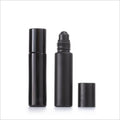 10ml Matte/Shiny/Glossy Black Screen Printed Glass Roll-On Perfume Bottle with Obsidian Roller for and Custom Logo