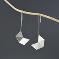 Lotus Fun 100% 925 Sterling Silver Drop Earrings Statement Geometric Jewelry for Christmas Gift