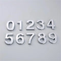 Silver Numbers Plastic Modern Plaque Number Digits Door Hotel House Plate Sign Sticker