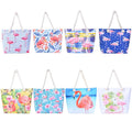 Women's EvilEyes Cotton Rope Beach Tote Bag Open Travel Storage Shopping Handbag Two Straps Customizable Lifestyle Canvas Tote