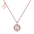 OZM Abiding Fine Jewelry the Letter N 925 Sterling Silver Moissanite Custom Stone Women Necklace With Letter Pendant