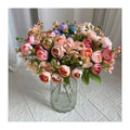 5 Prongs of Autumn Tea Bags Decoration Mariage Artificial Flowers Decorative