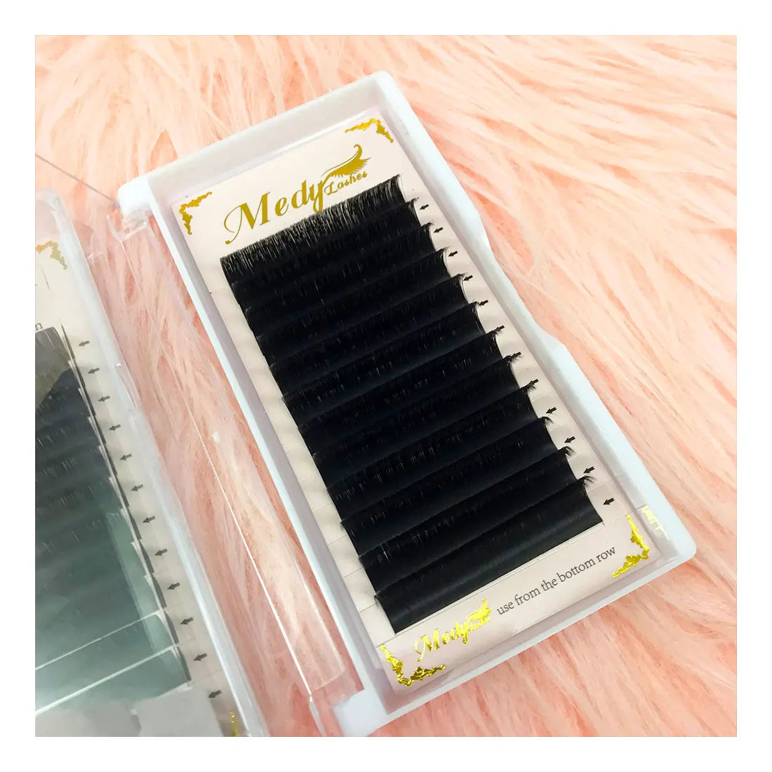 Wholesale Cashmere Individual Lash Extension Manufacturer 0.03 0.05 0.07 SupplyMatte Black Eyelash Extension With Custom Logo