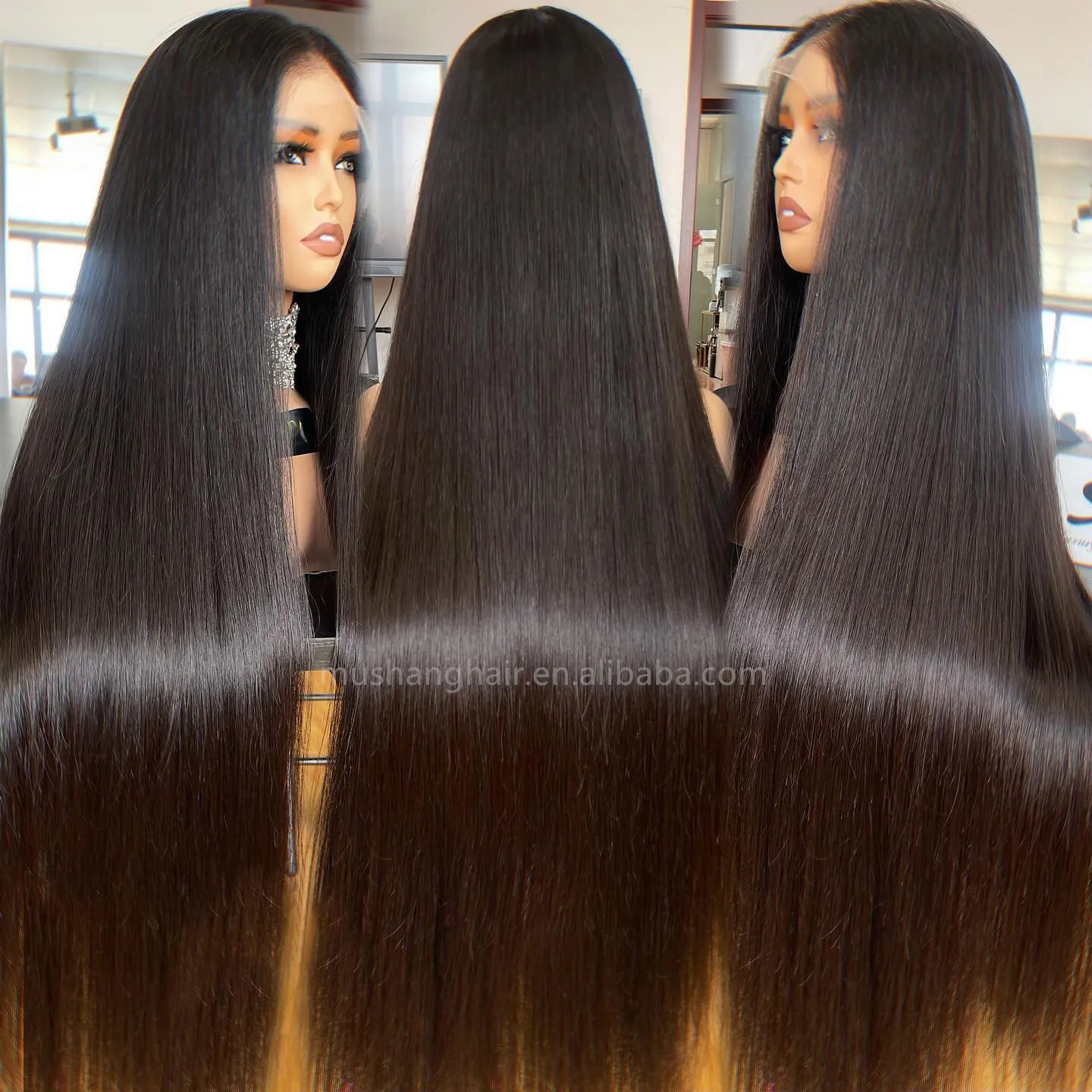 Wholesale Raw Indian Virgin 180% Density Human Hair 13x4 Full Hd Lace Frontal Wig Transparent Lace Front Wigs for Black Women