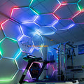 European Market Creative Pink Green Orange Rgb Multicolor Hexagon Gym Styling Lights