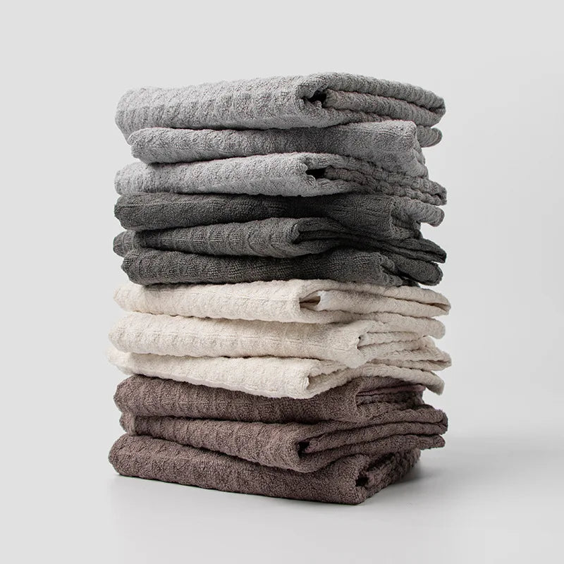 Customized Microfiber Towel in Coffee Grey White Color for Cleaning Use