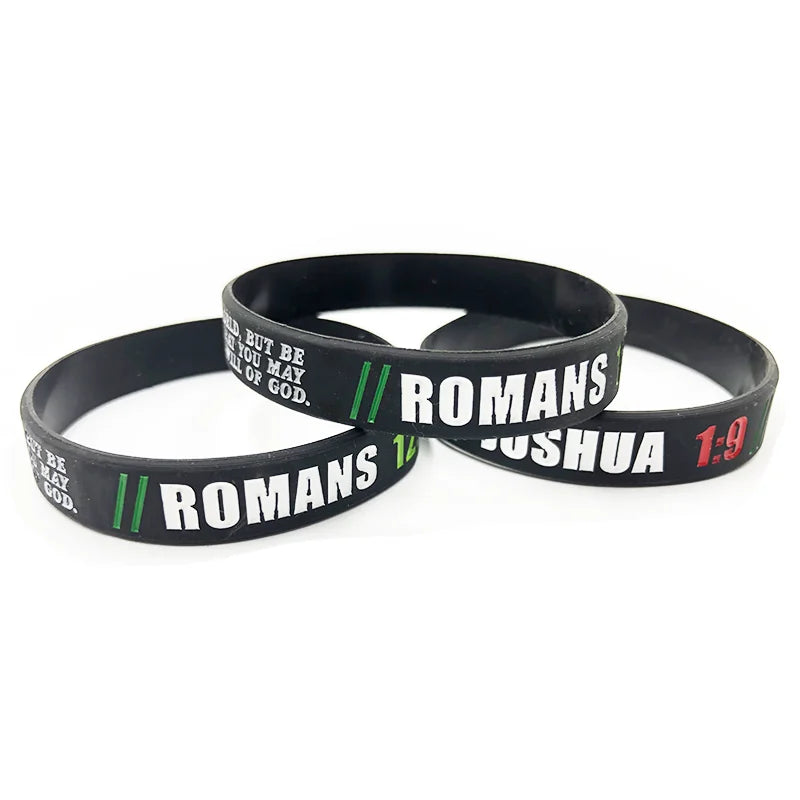 Custom Silicone Waterproof Eco-Friendly Embossed Promotional Wristband with Screen Printing