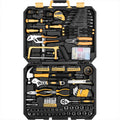 Ifixpro Hammer Saw Socket CRV Material Household Use Repair Kits Hand Tool Set 198 Pieces Plier Set Combination Blow Molding Box