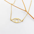 Devil Eye Pendant Necklace Joyas Plata Gold Hollow Devil Eye Chain Necklaces Women Ensemble Bijoux Joyeria Chapa De Oro