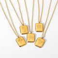 Stainless Steel Non Tarnish Gold Birth Flower Pendant Floral Zodiac Birth Month Flower Necklace