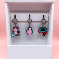 High-Quality Pink Keychain Soft Silicone Cute Pendant Keyring for Ladies Promotional Keychains and Handbag Accessories