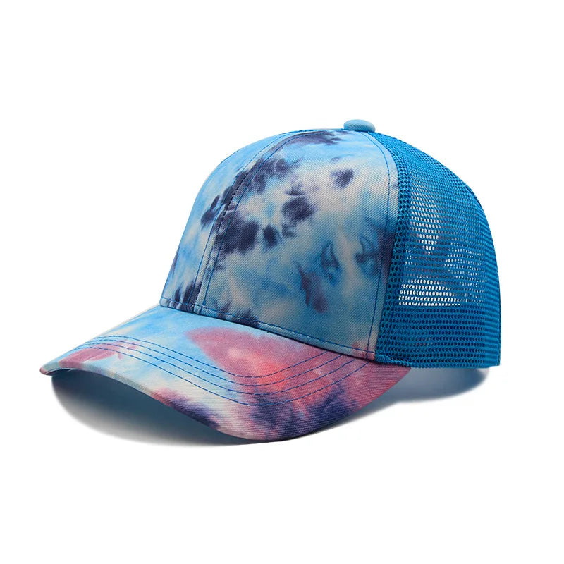 Whole Sale 5 Panel Hat Custom Tie Dye Mesh Baseball Cap Kids and Adults Trucker
