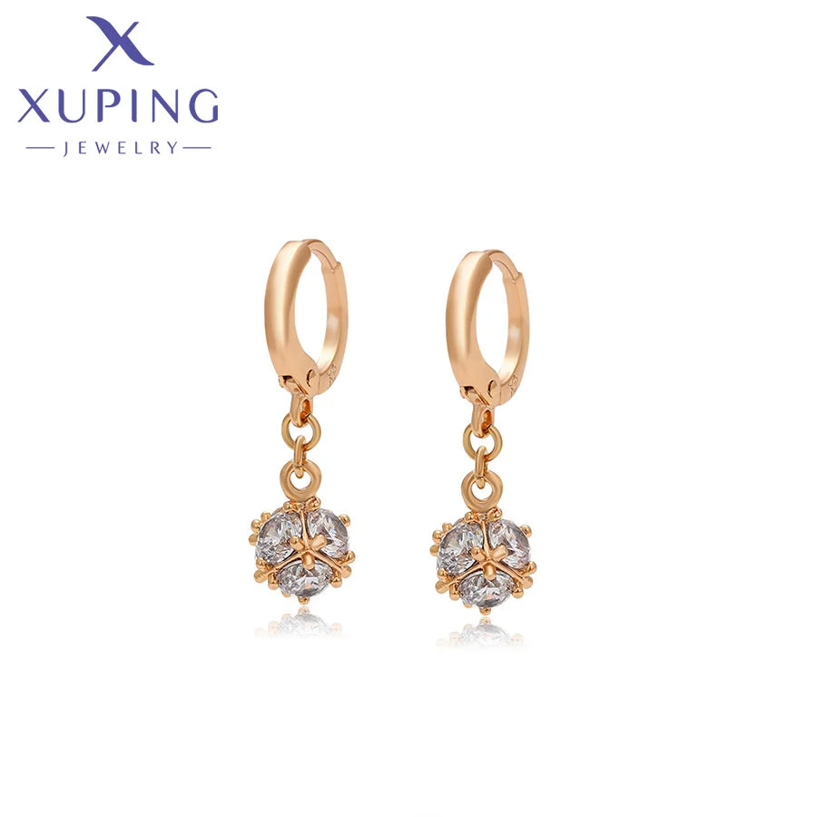 X000775128 xuping Jewelry Elegant 18k Gold Plated Fashion Simple Earring  Women Earrings