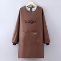 Long-Sleeved Waterproof Oil-Resistant Bib Home Kitchen Catering Workwear for Women and Men for Cooking and Adult Work
