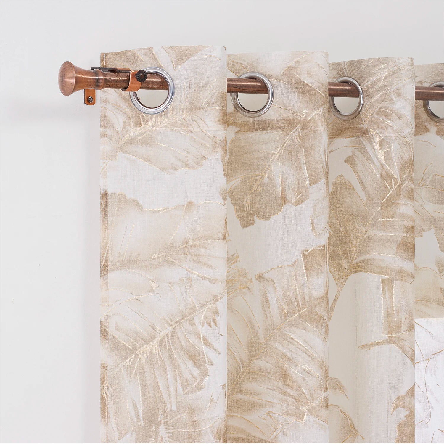 Fancy Leaves Design Tulle Sheer Curtains Flame Retardant Modern for Living Room Bedroom Home Use