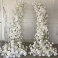 Wholesale Artificial Silk Rose Arch Backdrop Elegant Flower Horn Arch Flowers Arrangement for Wedding Graduation Valentine's Day